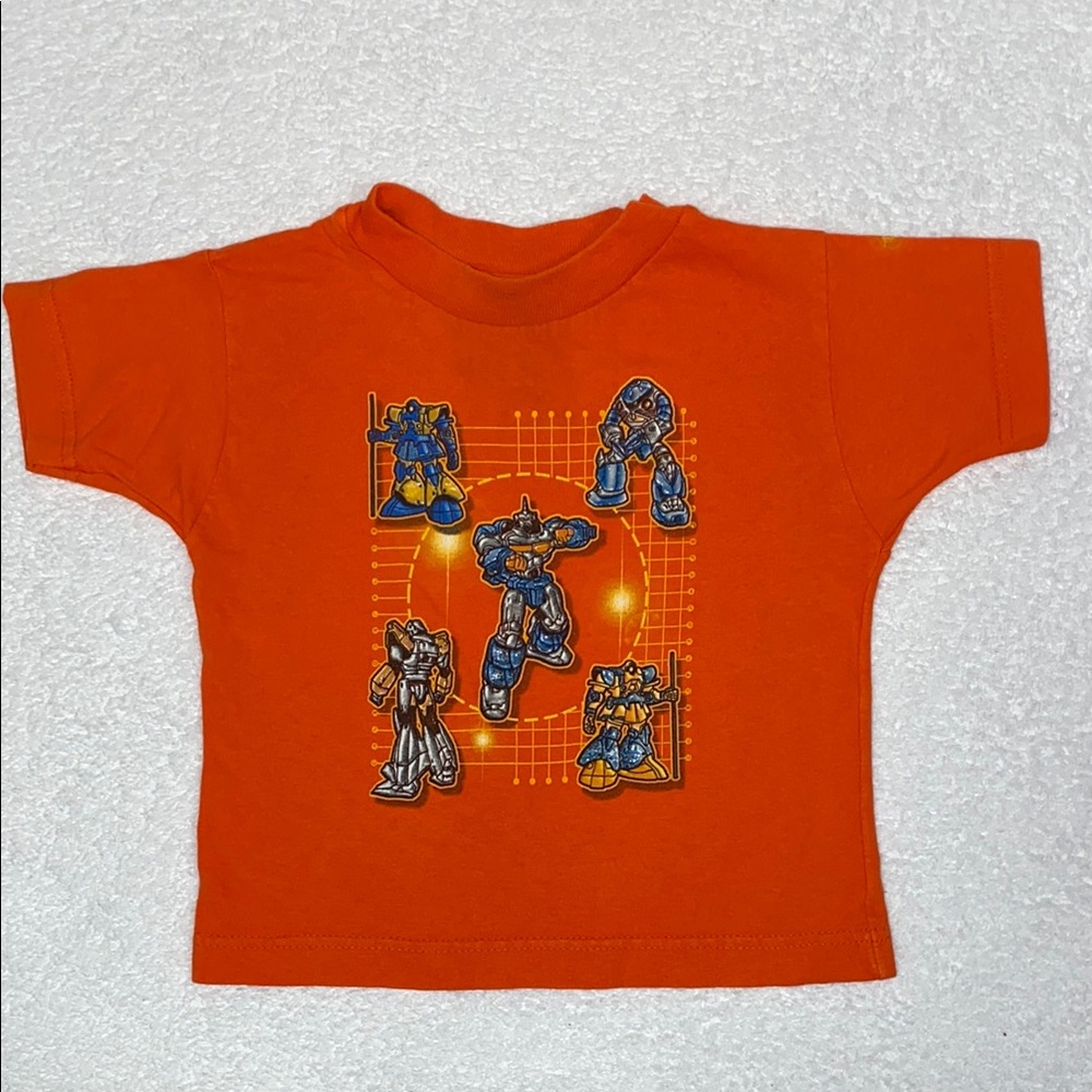Vintage 90’s Giant brand transformers Orange Graphic T-Shirt made in USA 3t